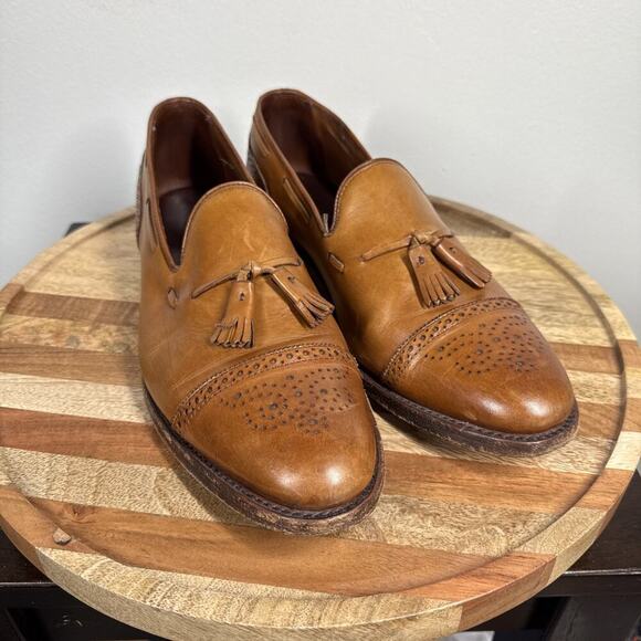 Allen Edmonds Men's 12 D Jermyn‎ Shoes Walnut/Brown Leather Made In USA Tassels - Picture 1 of 16